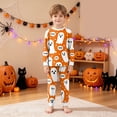 thumbnail image 2 of yboeqw Girls Pajamas 2-Piece Pjs Set Kids Long Sleeve and Pants Jammies Halloween Wear Girls' Sleepwear Lounge Clothes Big Kid(4-5 Years,Orange), 2 of 8