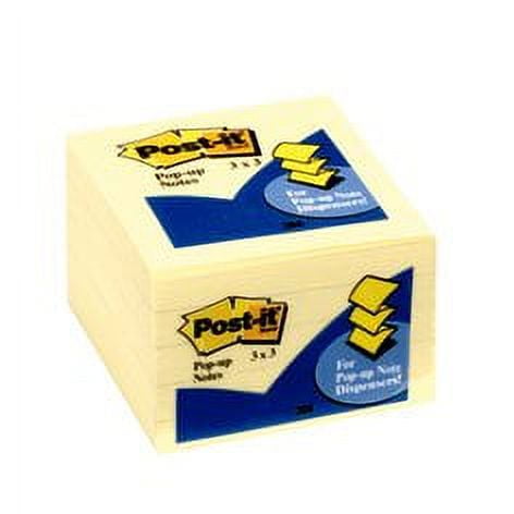 Post-it Dispenser Pop-up Notes 3301-5YW, 3 in x 3 in (76 mm x 76 mm)