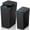 2 Pack 2.2 & 4 Gallon Black, variant on Bathroom trash cans with lids, 2-pack, 2.2-gallon automatic sensor trash cans, small smart sensor trash cans, slim and waterproof trash cans, suitable for bedrooms, bathrooms, offices, and living roo
