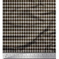 thumbnail image 1 of Soimoi Brown Cotton Duck Fabric Diamond Geometric Printed Fabric 1 Yard 42 Inch Wide, 1 of 3