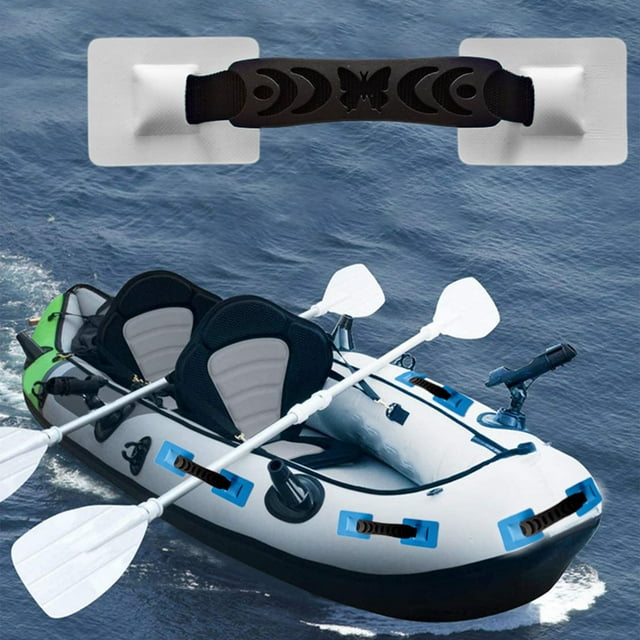 PVC Nylon Strap Armrest Grab Handle Inflatable Kayak Canoe Dinghy Comfortable Use Lightweight Durable , White, 31x7CM