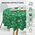 thumbnail image 4 of St.Patrick''s Day Tablecloth Round 60×60 Inch, Spring Green Luck Shamrock Tablecloth Waterproof Spillproof Stain Resistant Lucky Clover Washable Table Cover for Party Picnic Dinner Decor, 4 of 6