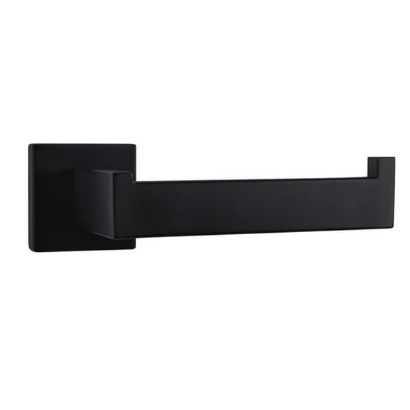 Lexora Home Bagno Lucido Stainless Steel Toilet Paper Holder in Matte Black