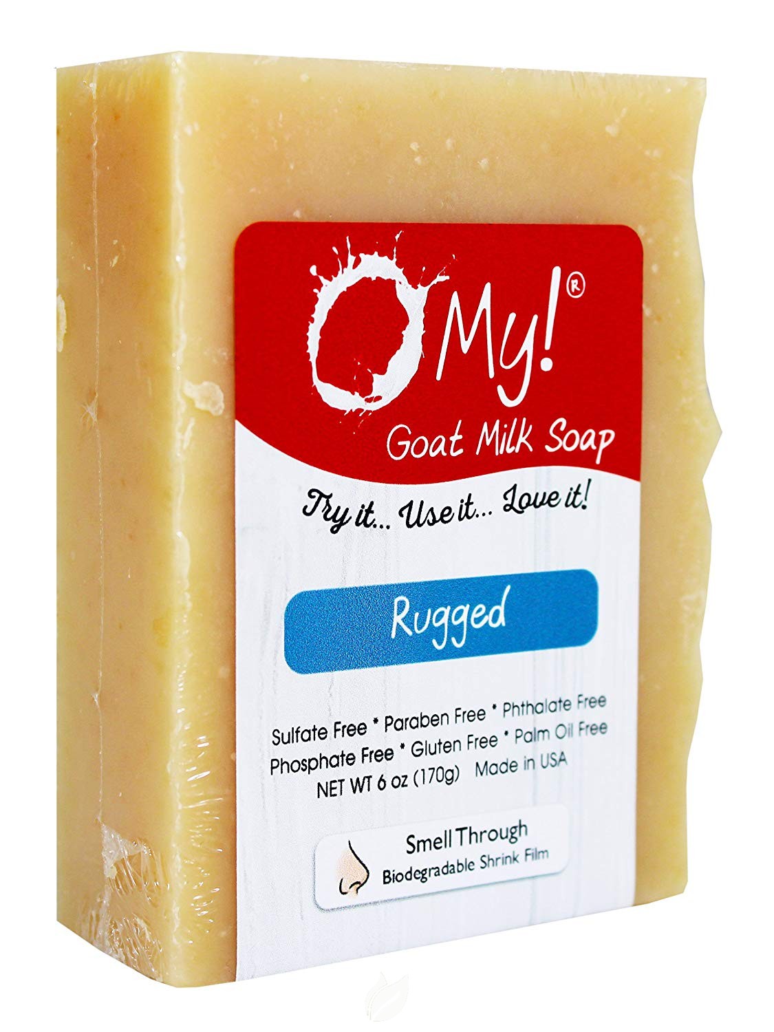 O MY! Goat Milk Soap Rugged 6 OUNCE, Pack of 2