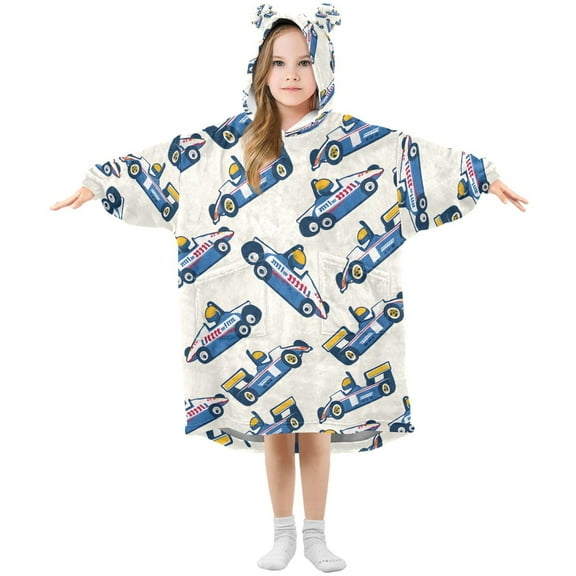 joogoo Wearable Blanket Hoodie for Car Cartoon Cute Oversized Sherpa Hooded 3-14 YR M