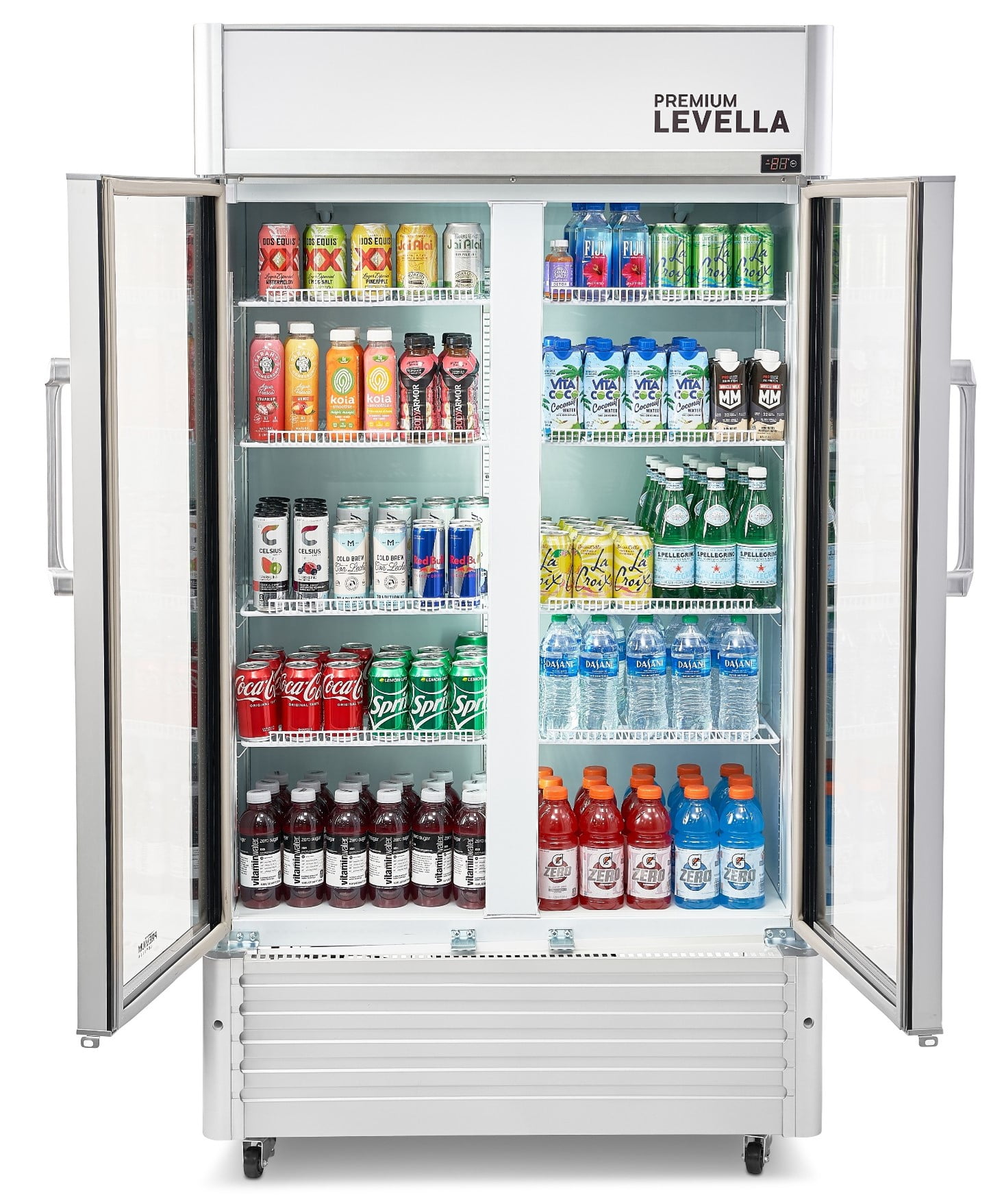 18 Cu. Ft. Double Door Commercial Refrigerator Beverage Cooler in