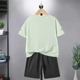 thumbnail image 4 of Mens Summer 2 piece Set Ice Silk Sport Set Thin Breathable Running Training Fitness Running T-shirt Shorts For Men, 4 of 4
