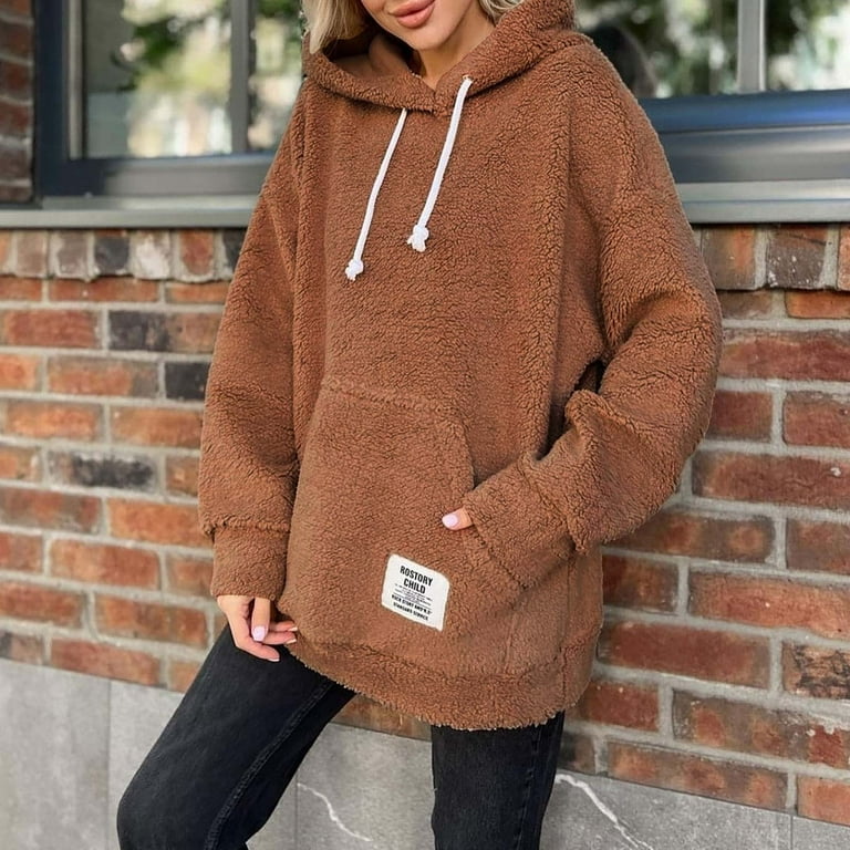 PANGF Comfy Oversized Sweatshirt for Women Oversized Baggy St yle Hoodies Oversize Sweatshirts Long Sleeve Pullover Tops Y 2k Fall Winter Clothes with Pockets Walmart