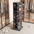 thumbnail image 2 of 360° Gray Rotating 7 - Layer Shoe Cabinet | Facilitates Shoe Management in Small Spaces | Built from Particle Board and MDF | Resolves Shoe Overcrowding Issue, 2 of 2
