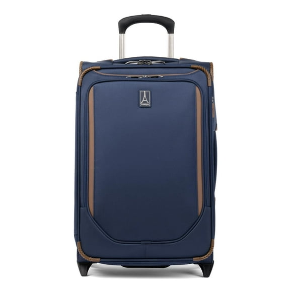 Travelpro Crew Classic Lightweight Softside Expandable Carry on Luggage, 2 Wheel Upright Rollaboard Suitcase, Men and Women, Carry On 22-Inch, Patriot Blue