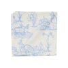 Spring Easter Bunny Rabbit Toile Cotton Machine Washable Napkin 18x18 Set of 6