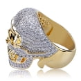 thumbnail image 2 of Sparkly Punky Rapper Trendy Skull Rings for Men Cool Iced out Hip Hop Cubic Zirconia Men Rings, 2 of 8