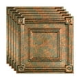 thumbnail image 1 of FASÄDE Coffer Decorative Vinyl 2ft x 2ft Lay in Ceiling Panel in Copper Fantasy (5 Pack), 1 of 5