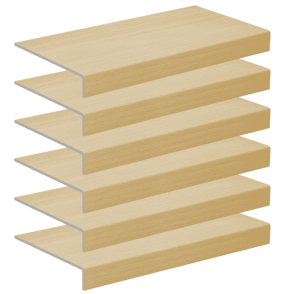 6-Pack 24x16" Wire Rack Covers – Imitation Wood, Easy Install for Pantry, Kitchen & Closet(Natural Wood)