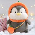 thumbnail image 2 of Peluche Pingüino Muñeco de Peluche para Abrazar y Jugar Atado con Sombrero y Mochila Pingüino (mochila calabaza), 2 of 8