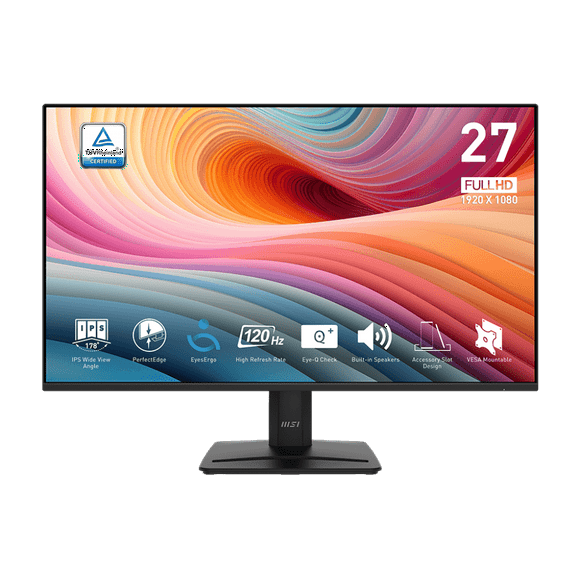 MSI 27" 1920 x 1080 (FHD) 120Hz 1ms (MPRT) / 4ms (GTG) IPS Business Monitor Tilt adjustable (PRO MP275 E2)