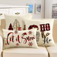 thumbnail image 2 of Christmas Pillow Covers, Cleance Niyattn Christmas Winter Pillow Covers Fall Saying Buffalo Plaid Throw Pillow Cover, 12 x 20" Farmhouse Christmas decorative pillows Case for Kitchen Set of 4, 2 of 7