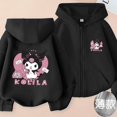 thumbnail image 3 of Sanrio-Sudadera con capucha de algodón puro para niños, cárdigan con cremallera, chaqueta de dibujos animados, ropa Kuromi, regalo de vacaciones, novedad de 2024, 3 of 5