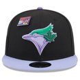 thumbnail image 2 of Men's New Era Black/Purple Toronto Blue Jays Grape Big League Chew Flavor Pack 9FIFTY Snapback Hat, 2 of 6