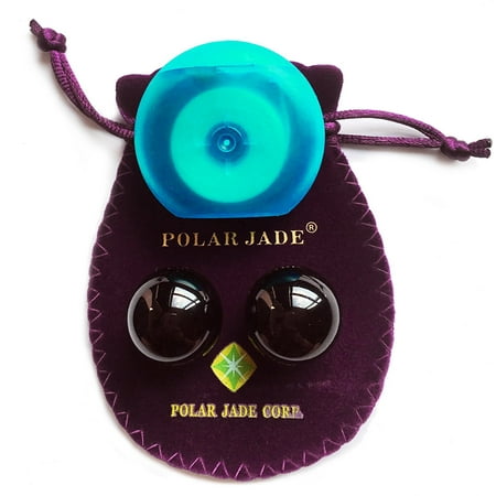 Kegel Exercisers/Kegel Balls Set of 2 Made of Obsidian Gemstone, with Unwaxed String, for Tightening Pelvic Floor Muscles to Reduce Urinary Incontinence, by Polar Jade (Medium (25mm,