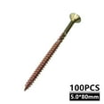thumbnail image 1 of Bgsha 100 Pcs Vis en Bois T25 Tête Plate Vis Auto-Taraufantes Torx Vis de Liaison en Bois, 1 of 10