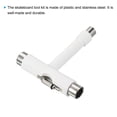 thumbnail image 4 of Unique Bargains Outil de Skate Tout-en-un Outil de Planche à Roulettes Portable Multifonction, Blanc, 4 of 4