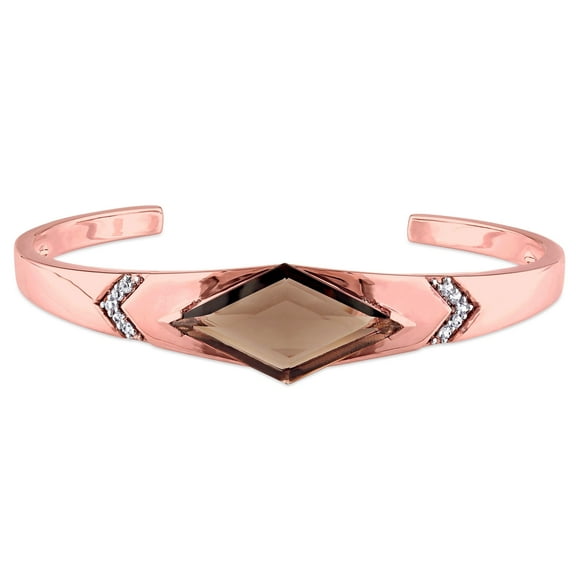 Everly Women's Quartz Sapphire Diamond 18k Rose Gold Plated Bracelet