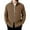 Brown, variant on European Solid Color Business Foreign Trade Men Casual Comfortable Loose Trendy Long Sleeved Shirt