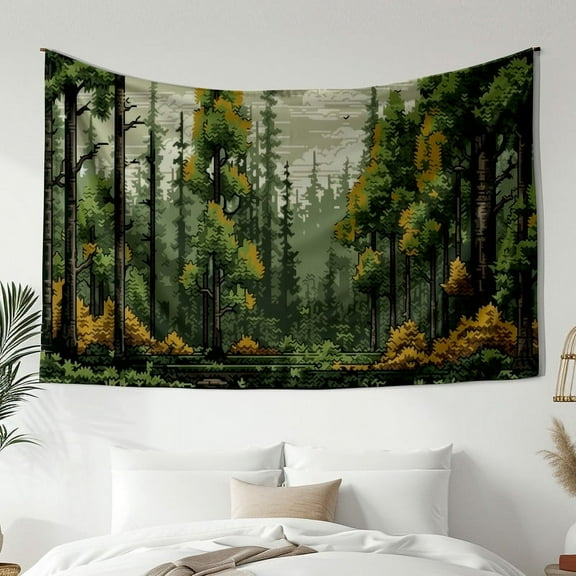 Modern Minimalist Style Tapestry, Forest Wall Hanging Tapestry, Bedroom Living Room Dormitory Decoration, Home Decoration