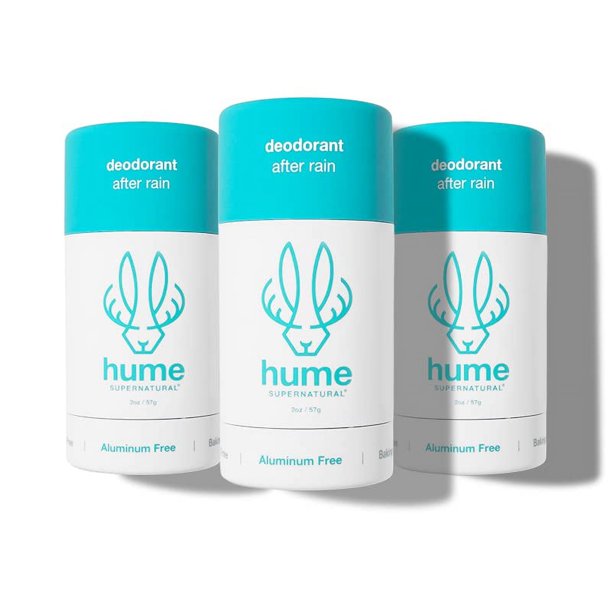 Hume Desodorante sobrenatural sin aluminio para mujeres y hombres, para pieles sensibles, probiótico a base de plantas, sin bicarbonato de sodio, aloe y flor de cactus, antisudor, manchas y olores,