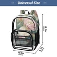 thumbnail image 4 of PVC Transparent Backpacks Clear Backpack for Travel and Outings Light Pink Lotus, 4 of 7