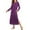 A-fuchsia, variant on Ekouaer Women Nightgowns Long Casual Nightdress Long Sleeve Sleepwear with Pocket