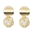 thumbnail image 4 of OUNONA Retro Earrings For Women Modern Art Drop Shape Round Ball Faux Pendant Golden Pendant Wedding, 4 of 8