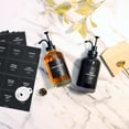 thumbnail image 2 of Set dispensador de sirope de café HomeFeel Glass de 500 ml con 84 etiquetas, 2 of 7