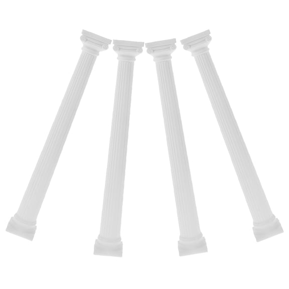 Hemobllo Decorative White Plastic Roman Column for Elegant Weddings 4Pcs
