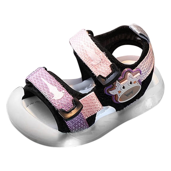 Celivon Toddler Baby Girls Sandals Kick Baotou Lights 013 Years Old 2 Boy Girl Beach Walking Shoes Summer Casual Fashion Comfort