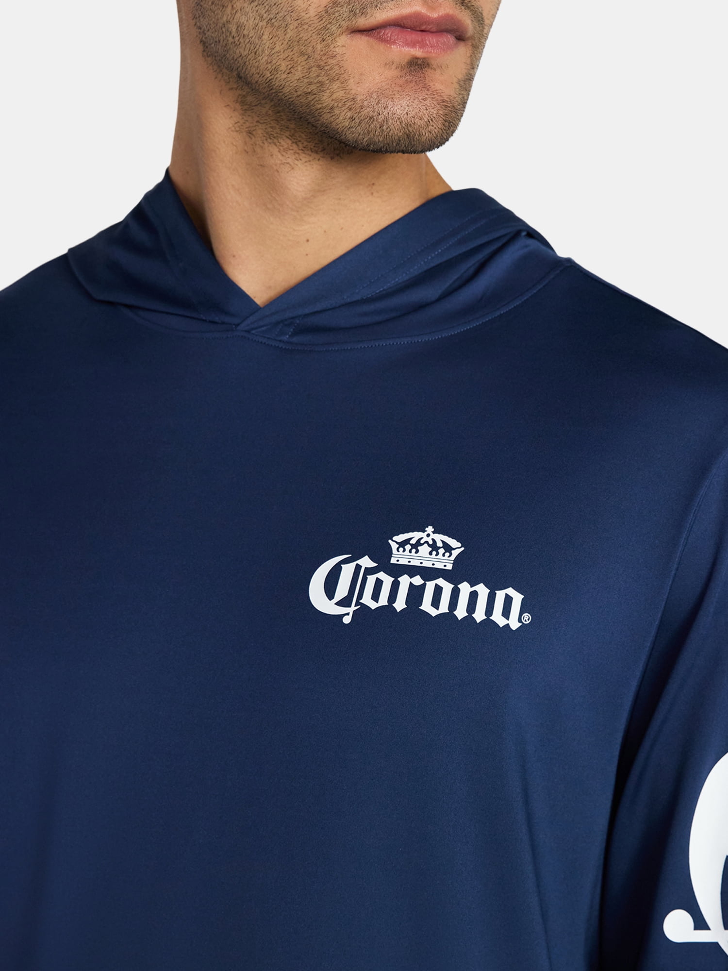 Corona Men’s and Big Men’s Graphic Hooded Sun Shirt with Long Sleeves, Sizes S-3XL