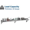 thumbnail image 5 of Stainless Steel Wall Shelf, 12'' x 60'', [NSF Certified] 315 lbs Load Heavy Duty Commercial Wall Mount Shelving, Metal Kitchen Rack for Restaurant, Home, Kitchen, Hotel, Laundry Room, Bar, 5 of 7