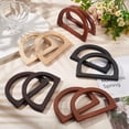 thumbnail image 5 of 10PCS D Shape Purse Handles 5 Colors Wooden Bag Handle Replacement Decorative Bag Handles Purse Making Supplies for Summer Straws Beach Handbags Macrame Crocheted Purse, 5 of 6