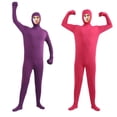 thumbnail image 3 of Disfraz de hombre invisible negro con cara de espectáculo de Halloween, ropa invisible unida, disfraz femenino mate para niños, 3 of 5