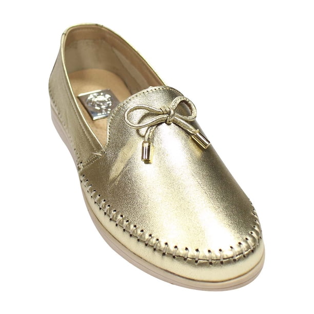 MOCASIN CASUAL LEON MUJER ORO PIEL 707 LEON 707p