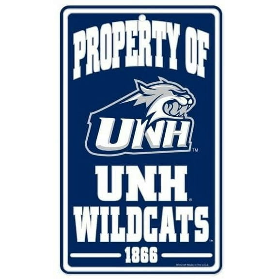 WinCraft NCAA University of New Hampshire Champ/Prop of Sign, 7.25 x 12, Black