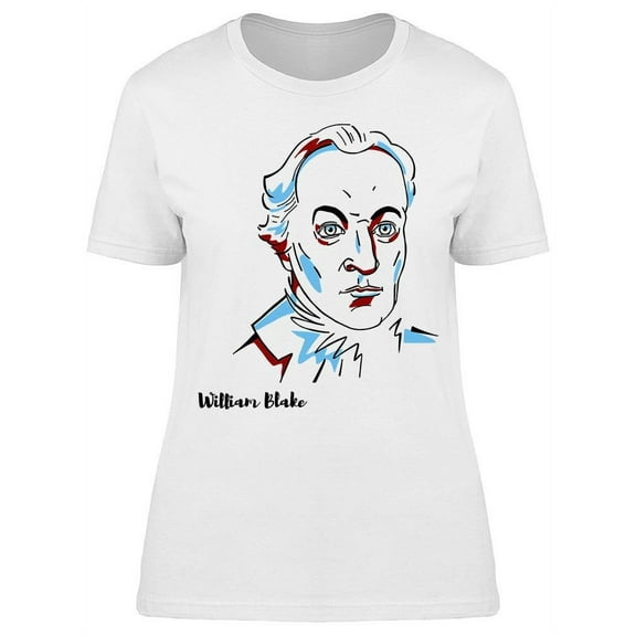 William Blake Engraved  Portrait T-Shirt Women -Image by Shutterstock, Female Medium