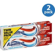 Aquafresh Triple Protection Cool Mint Fluoride Toothpaste, 6.4 oz (Pack of 2)