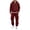 Wine, variant on ShomPort Sweatsuits for Men 2 Piece Zip up Hoodies Cargo Jogger Loose Casual Workout Outfit Elastic Waist Jogging Tracksuits