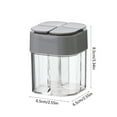thumbnail image 6 of Hxlamzoo 2-Pack Clear Spice Jars with Flip-Top Lids | Visible Spice Level Dispenser for Kitchen Countertop Storage | Airtight Kitchen Organizer Containers (Gray Set), 6 of 7