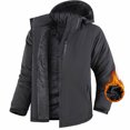 thumbnail image 5 of Men's Lightweight Waterproof Rain Jacket for Outdoor Softshell Breathable Windbreaker Rain Coat Hooded with Pockets, 5 of 8