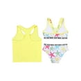 thumbnail image 4 of iEFiEL 3Pcs Girls Swimming Suit Cropped Vest Tops and Briefs Set Teens Tweens Beach Bikini Swimwear Bathing Suit,Sizes 4-16 Starfish White 4, 4 of 7