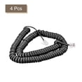 thumbnail image 3 of Unique Bargains Telephone Handset Cord, 4P4C 9.84 Feet Coiled Landline Phone Handset Cable for Home or Office Black 4 Pack, 3 of 5