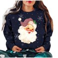 thumbnail image 2 of Amzcrzy Sweat-Shirt pour Femmes Noël Col Rond Imprimé Ample Chandail Manches Longues Sans Capuche Chandails en Molleton de Noël Manches Longues pour Femmes Chandail TG, 2 of 4